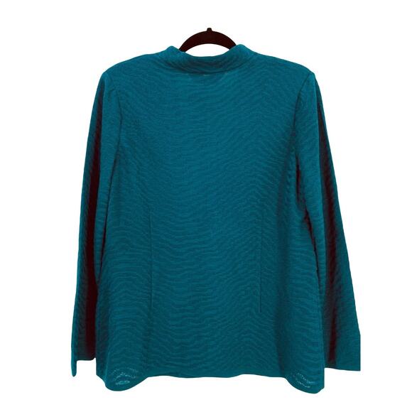 Ming Wang Deep Green Animal Stripe Textured Jacket Size Small Tailored Fit - Picture 7 of 8